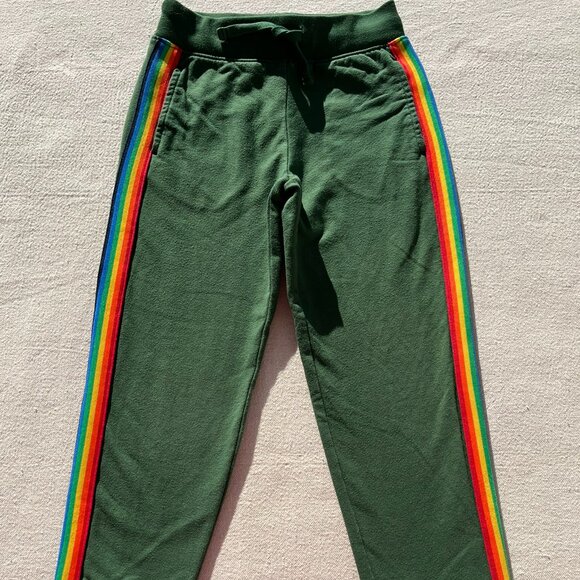 Primary Rainbow Trim Jogger, Size 6, Evergreen, GUC to VGUC - Picture 2 of 8